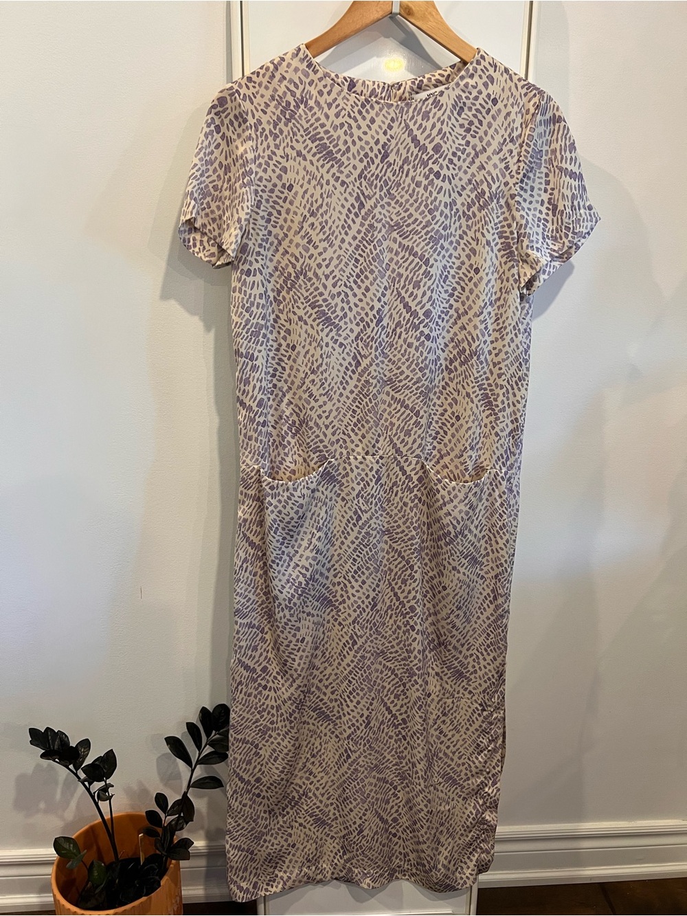 Mango Purple and Cream Maxi Dress